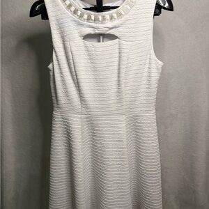 Studio One White Textured Dress